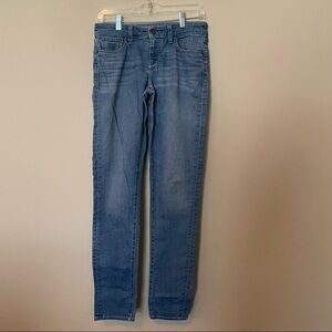 Pilcro and the Letterpress Light Wash Skinny Jeans